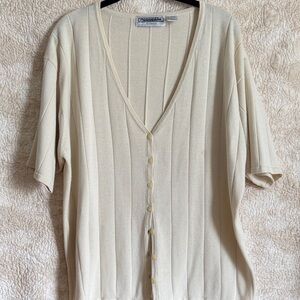 Dress Barn Cream Button Down Shirt